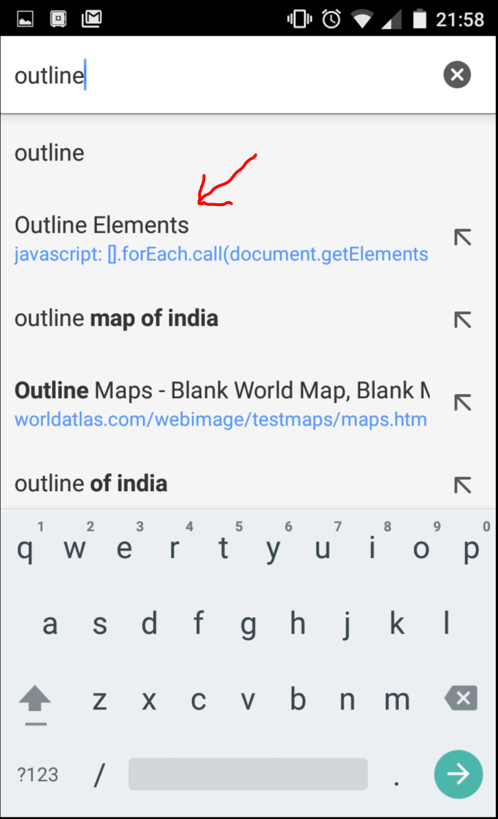 outline-elements-bookmarklet-in-mobile-google-chrome, Image by Dustin Moris Gorski